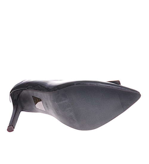 Czarne szpilki na obcasie /G9-1 12073 T292/