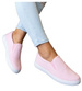 Wsuwane pastelowe trampki damskie slip on Różowe /G8-2 13607 T171/