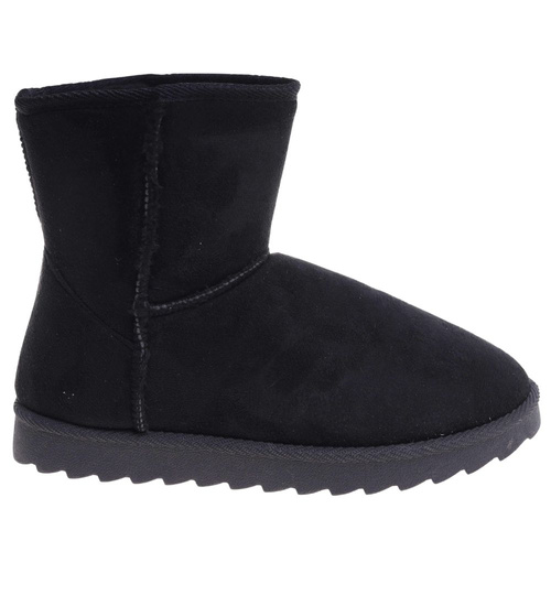 Czarne krótkie kozaki śniegowce /D3-3 18356 T235/