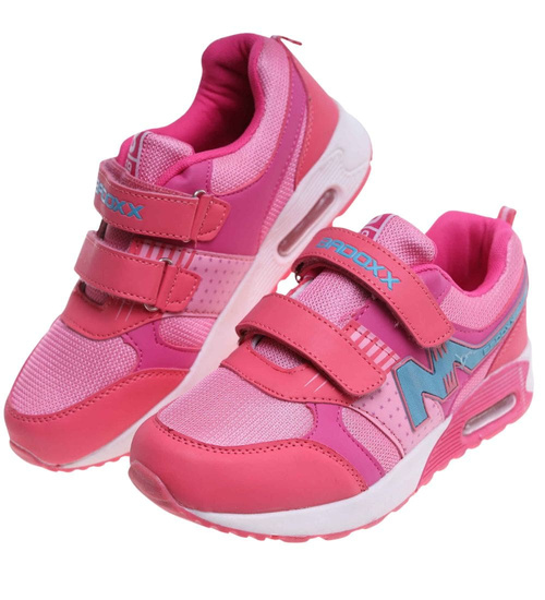 Sportowe buty dziewczęce na rzepy Różowe /G12-2 18130 T292/