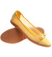 Przewiewne damskie baleriny Żółte /F10-2 10265 S098/