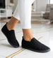 Wsuwane czarne tenisówki slip on /A5-2 18676 T242/