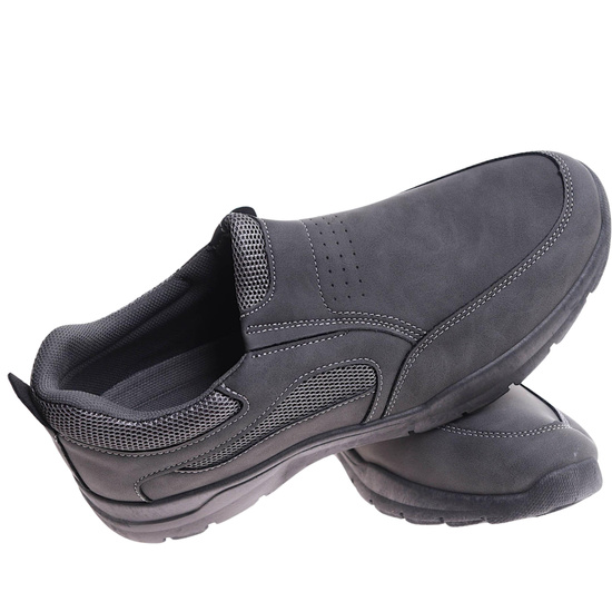Wsuwane szare męskie buty sportowe /B3-1 17434 T484/