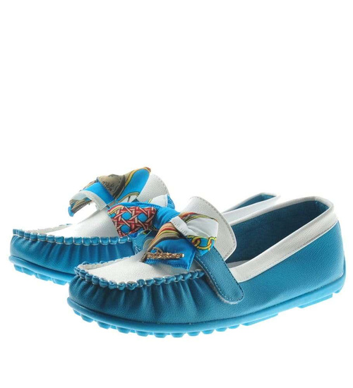 Casualowe półbuty dziewczęce Niebieskie /D9-2 8134 S191/