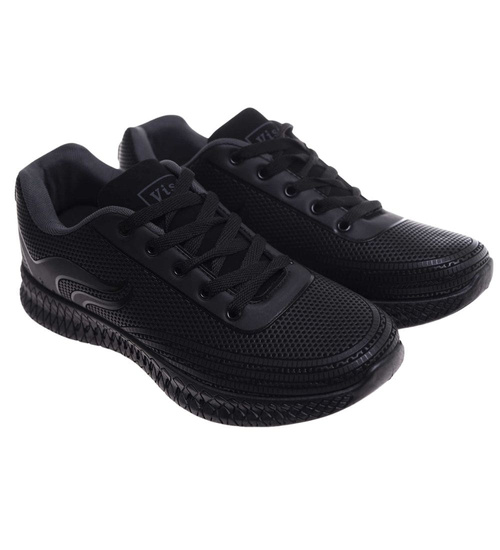 Czarne męskie buty sportowe /D2-3 18098 T289/