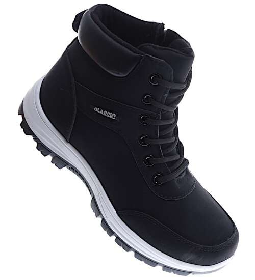 Ocieplane czarne buty chłopięce /B4-2 15025 T498/