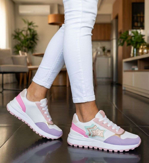 Pastelowe buty sportowe sneakersy /C7-3 17442  W299/