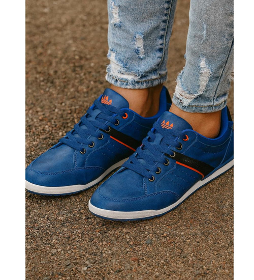 Niebieskie niskie trampki męskie /G2-3 18064 T239/