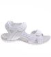 Białe sportowe sandały damskie na płaskim obcasie /E9-3 16467 T346/