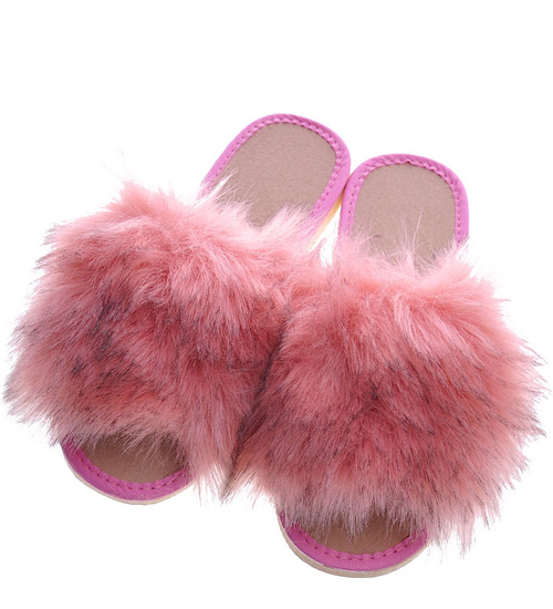 Różowe kapcie damskie na prezent /E1-1 6171 S197/