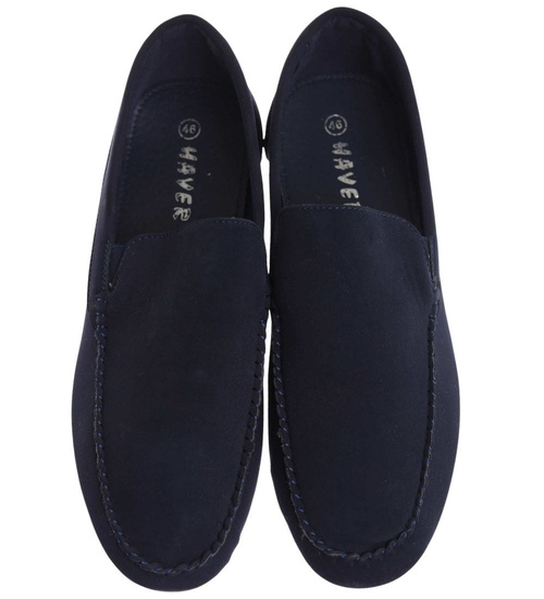 Granatowe półbuty mokasyny /G9-1 17977  T489/