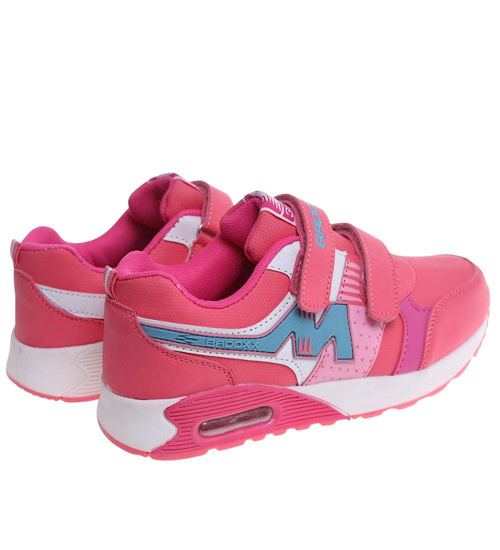 Dziewczęce różowe buty sportowe na rzepy /G5-2 18128 T292/