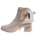 Klasyczne damskie botki na niskim obcasie Beżowe /E10-3 18381 W484/