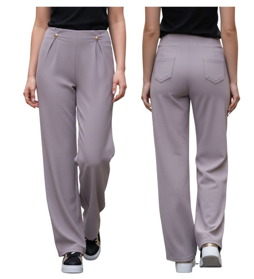 Szare wizytowe spodnie damskie /H UB886 G/