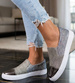 Wsuwane srebrne trampki damskie slip on /F3-2 15643 T180/