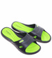 Czarno zielone plażowe klapki damskie /B7-1 16634 S184/