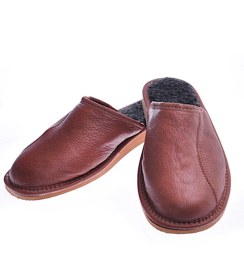 Domowe kapcie góralskie Brązowe /12471 G9 -1 T197/