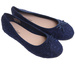 Baleriny damskie Granatowe koronkowe /G5-3 16607 T088/