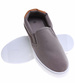 Szaro brązowe męskie trampki slip on /B6-2 16515 T286/