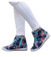 Wysokie dziewczęce trampki w kwiatki niebieskie /D8-2 7545 S089/