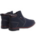 Granatowe ocieplane botki męskie z suwakiem /G7-2 18456 T5/