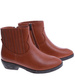 Karmelowe botki damskie z suwakiem /G4-1 15155 S290/