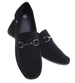 Wsuwane męskie półbuty czarne mokasyny /E1-2 18668 T394/
