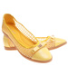 Przewiewne damskie baleriny Żółte /F10-2 10265 S098/