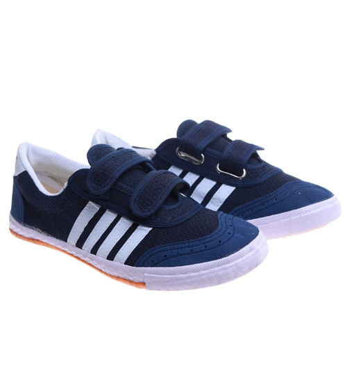 Chłopięce granatowe trampki halówki na rzep /A4-1 17642 T137/