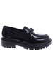 Wsuwane czarne loafersy damskie półbuty na platformie /C6-3 14872 T485/