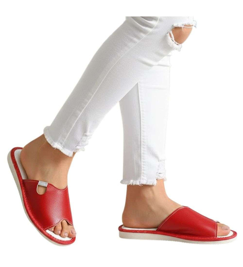 Czerwone domowe klapki kapcie /C2-1 16135 S165/