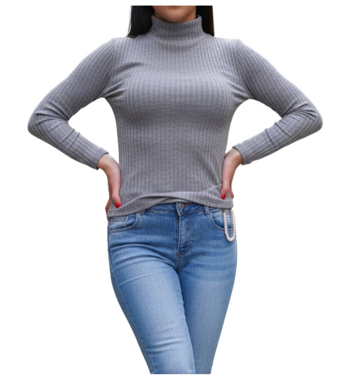 Jasno szary golf damski /F9-1 UB329 T076/