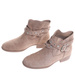 Zamszowe botki damskie khaki /J5-3 18553 W222/