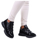 Czarne skórzane damskie buty sportowe /G12-2 13604 N197/