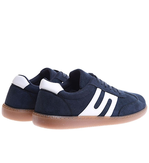 Wiązane trampki halówki męskie Grantowe /B6-3 17162  T436/