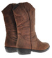 Kowbojki damskie ocieplane Brązowe /G13-2 10151 S296/