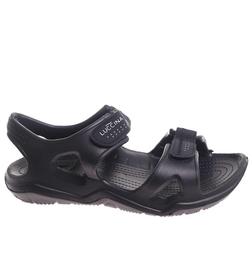 Wodoodporne sandały męskie na plażę Czarne /D8--1 17823 T039/