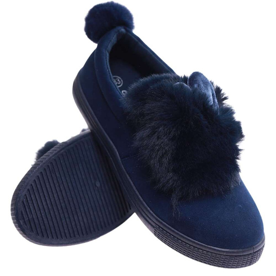 Granatowe dziewczęce tenisówki /E5-3 15768 T4/