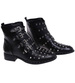 Czarne damskie botki z ćwiekami /D8-2 9805 +h2 S194/
