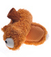 Pluszowe kapcie dziecięce ze ściagaczem Brązowe /E5-1 12963 T195/