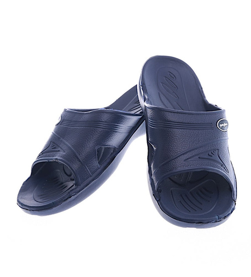 Basenowe klapki męskie Granatowe /B1-1 13262 T193/