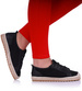 Czarne półbuty espadryle na platformie /H2 17204 G185/