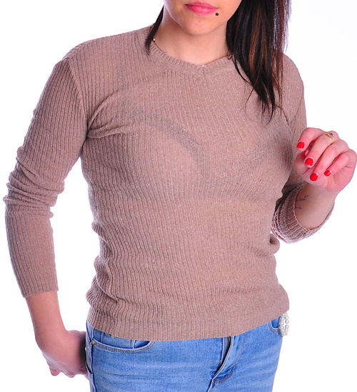 Beżowa bluzka damska /G2-1 UB337 T076/