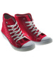 Czerwone trampki na niskim koturnie /E2-2 8470 S095/ 