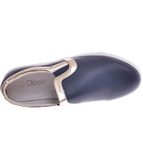 Wsuwane granatowe trampki slip on /F5-1 11713 T193/