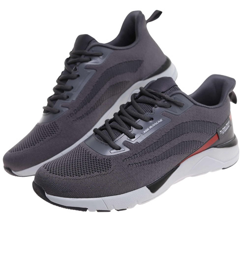 Sznurowane męskie buty sportowe Duże rozmiary /G4-1 17995 T693/