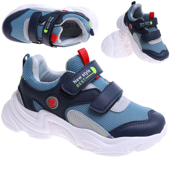 Granatowo niebieskie chłopięce buty sportowe sneakersy /F10-1 17235 T289/