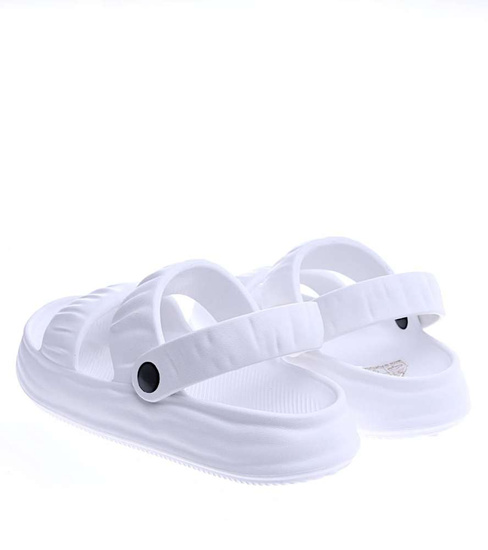 Designerskie Białe klapki na basen B4-1 13831 S2/