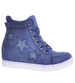Niebieskie sneakersy na niskim koturnie /c7-2 10540 T319/