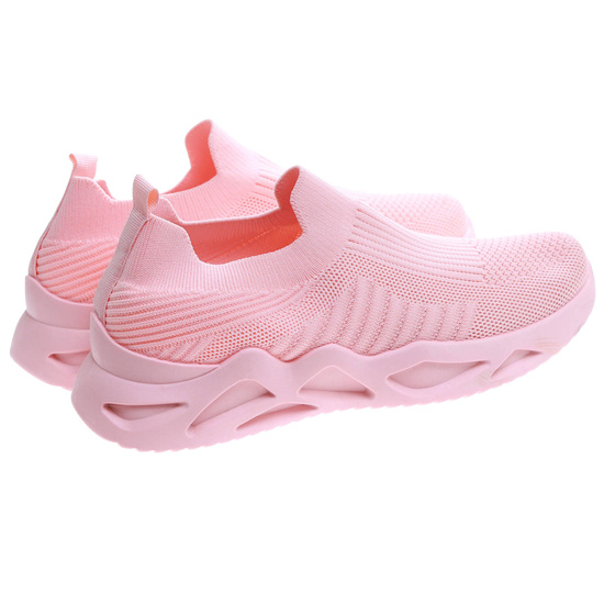 Wkładane różowe buty sportowe damskie /F8-2 17447 W188/